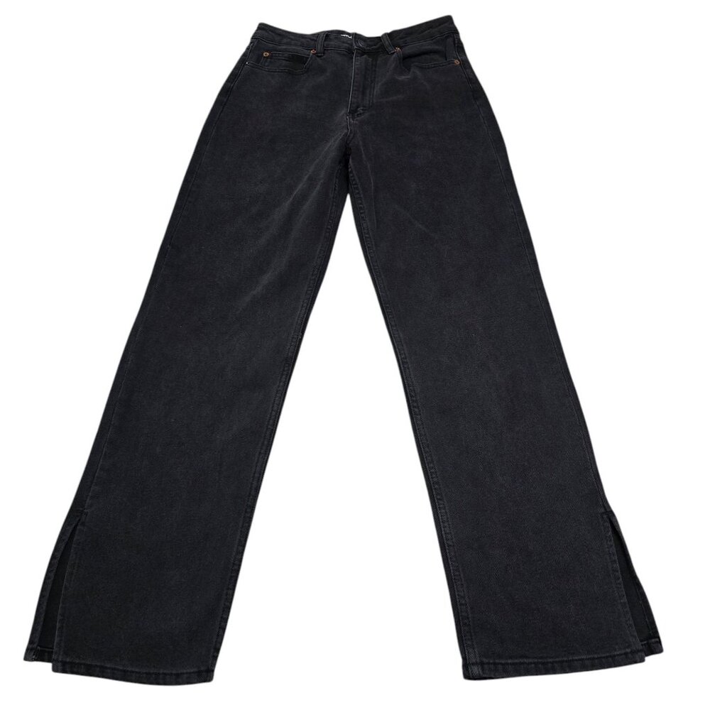 Motel Denim Black Split Bootleg High-Waist Jeans Women's L